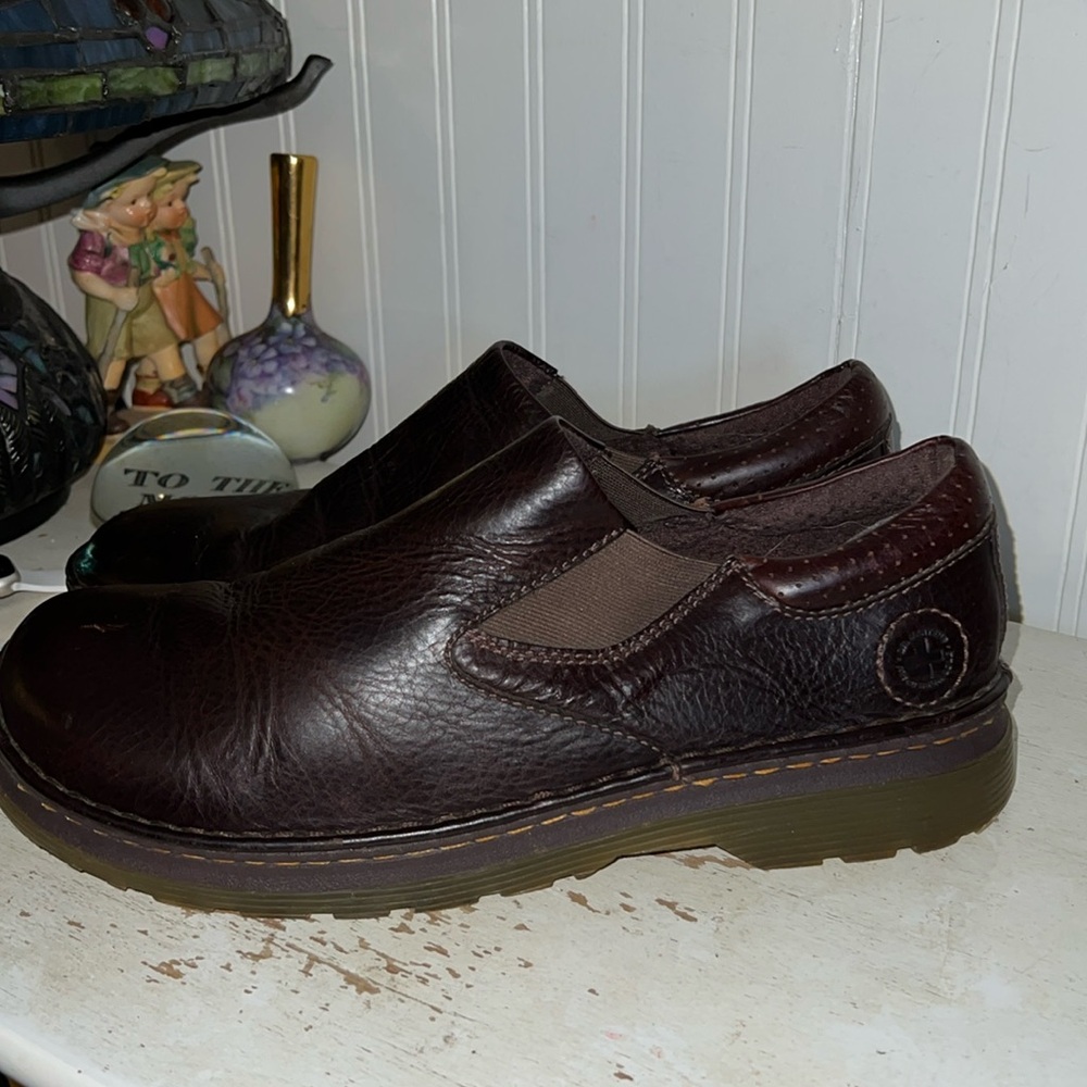 EUC Dr. Martens Men's Orson Leather Slip-On Loafer Dark Brown 11